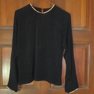 Black Long Sleeve Blouse XS PAPIKE WEAR